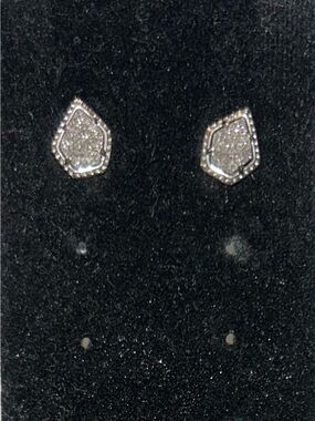 Kendra Scott Durzy Geometric Teardrop Stud Earrings - Silver